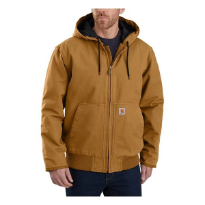 Men's Carhartt Washed Duck Insulated Active Jacket Small Carhartt Brown