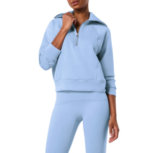 Women's Spanx AirEssentials 1/2 Zip Pullover Large Hydrangea