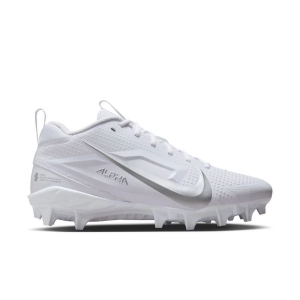 Men's Nike Alpha Menace 4 Varsity Molded Football Cleats 15 White/Metallic Silver