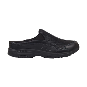 Women's Easy Spirit Traveltime Casual Clogs Wide 8 Black/Black Leather