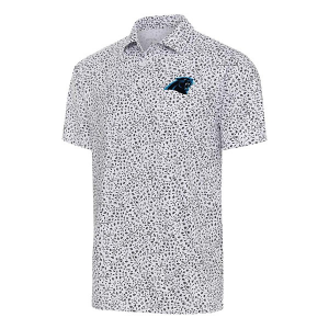 Carolina Panthers Antigua Motion Polo Small White/Black