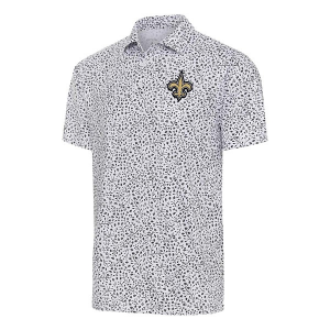 New Orleans Saints Antigua Motion Polo Small White/Black