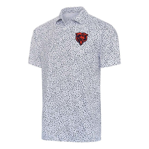 Chicago Bears Antigua Bear Head Motion Polo Small White/Navy