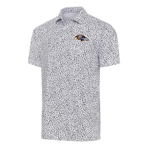 Baltimore Ravens Antigua Motion Polo Small White/Black