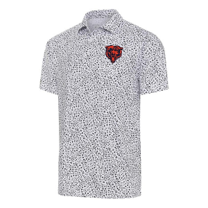 Chicago Bears Antigua Bear Head Motion Polo Small White/Black