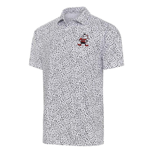 Cleveland Browns Antigua Brownie Motion Polo Small White/Black