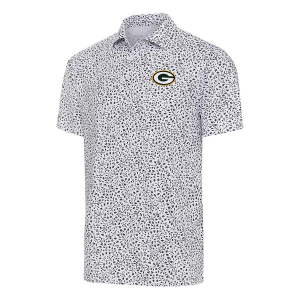 Green Bay Packers Antigua Motion Polo Small White/Black