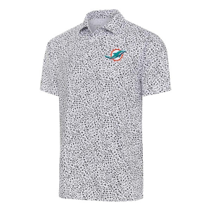 Miami Dolphins Antigua Motion Polo Small White/Black