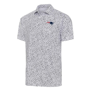 New England Patriots Antigua Motion Polo Small White/Black