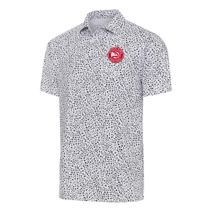Atlanta Hawks Motion Antigua Polo Small White/Black