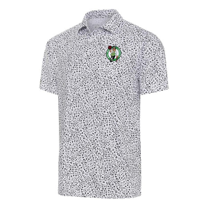 Boston Celtics Motion Antigua Polo Small White/Black