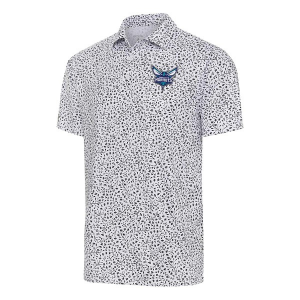 Charlotte Hornets Motion Antigua Polo Small White/Black