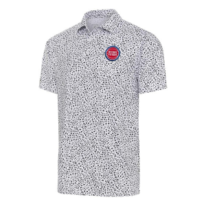 Detroit Pistons Motion Antigua Polo Small White/Black