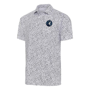 Minnesota Timberwolves Motion Antigua Polo Small White/Black