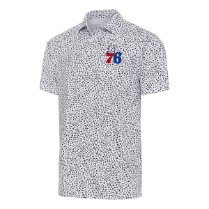 Philadelphia 76ers Motion Antigua Polo Small White/Black