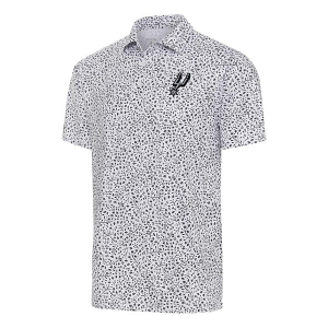 San Antonio Spurs Motion Antigua Polo Small White/Black