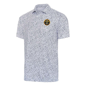 Denver Nuggets Motion Antigua Polo Small White/Navy