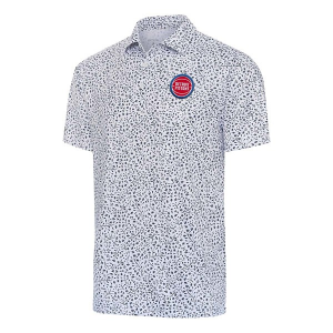 Detroit Pistons Motion Antigua Polo XLarge White/Navy