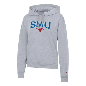 SMU Mustangs Champion Women's Hoodie Large Grey