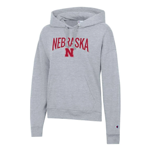 Nebraska Cornhuskers Champion Women's Hoodie Large Grey