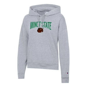 Minot State Beavers Champion Women's Hoodie Large Grey