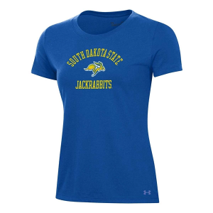 South Dakota State Jackrabbits Under Armour Women's Arched Logo Performance Cotton T-Shirt 2XLarge Blue