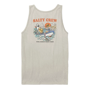 Men's Salty Crew Down Time Scoop Neck Tank Top Medium Bone