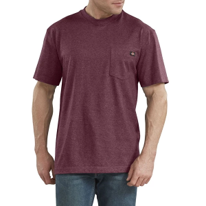 Men's Dickies Heathered Heavyweight T-Shirt Small Burgundy