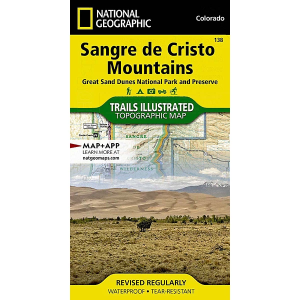 National Geographic Sangre de Cristo Mountains Map