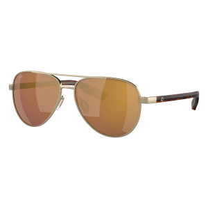Men's Costa Del Mar Costa Del Mar Peli Polarized Sunglasses Polarized Sunglasses Brushed Gold/Gold Mirror Polarized Glass