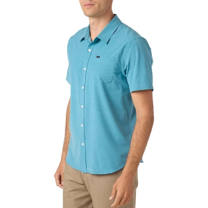Men's O'Neill Trvlr Traverse Solid Relaxed Fit Button Up Shirt Large Stormy