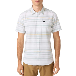 Men's O'Neill Trvlr Traverse Stripe Standard Button Up Shirt Medium Natural