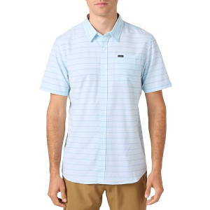 Men's O'Neill TRVLR Traverse Striped Relaxed Fit Button Up Shirt XLarge Sky Blue