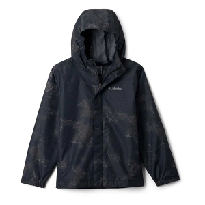 Boys' Columbia Hikebound II Printed Rain Jacket 2XSmall Black Cracked Earth