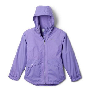 Girls' Columbia Rainy Trails II Rain Jacket Small Purple