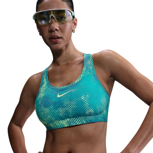 Women's Nike Swoosh Medium Support Spot Sports Bra XSmall Dusty Cactus/Smokey Blue/Barely Volt