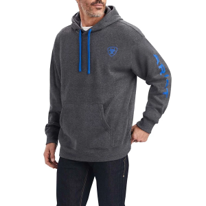 Men's Ariat Logo Work Hoodie Medium Charcoal Heather