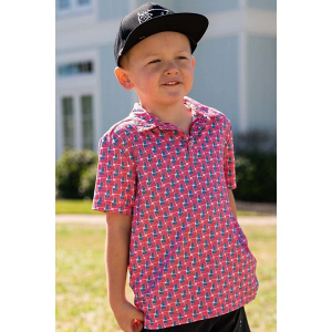 Boys' Burlebo Polo Medium American Flags