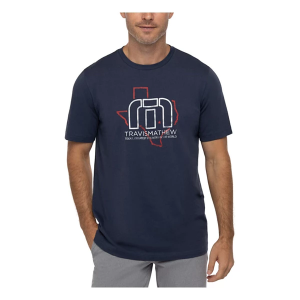 Men's TravisMathew Bucking Bull 2.0 T-Shirt 2XLarge Blue Night