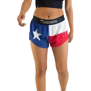 Women's ChicknLegs Split Shorts Large Texas Flag