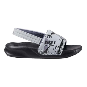 Reef Little One Slide Sandals Toddler 4T Grey Camo Shark