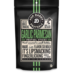 Pop Daddy Popcorn Garlic Parmesan Seasoned Pretzels 18 oz