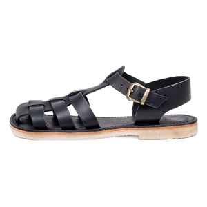 Adult Duckfeet Ringk bing Fisherman Closed Toe Sandals 41 Black