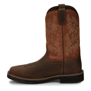 Men's Justin Brands Switch 11" Composite Toe Work Boots Outdoor 13 Carob