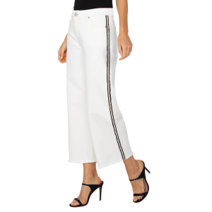 Women's Liverpool Los Angeles Stride Crop Wide Leg Jeans White 4 26