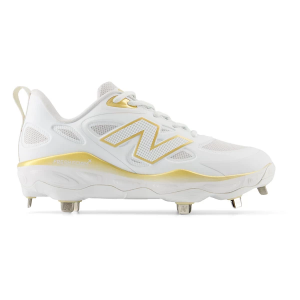 Women's New Balance Fresh Foam X Velo v4 Metal Softball Cleats 8.5 White/Gold
