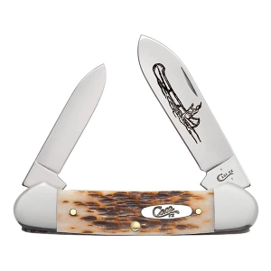 Case Knives Amber Bone Canoe Pocket Knife