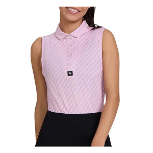 Women's Bad Birdie Sleeveless Polo XLarge Geo Chip