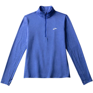 Women's Brooks Dash Long Sleeve 1/4 Zip Large Heather Bluebell