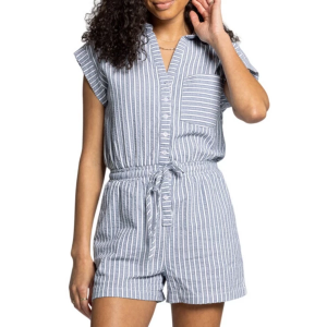 Women's Thread & Supply Marina Romper XLarge Blue White